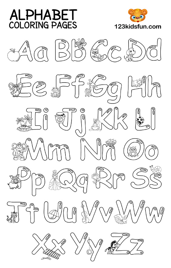 Alphabet Coloring Pages for Toddlers 2