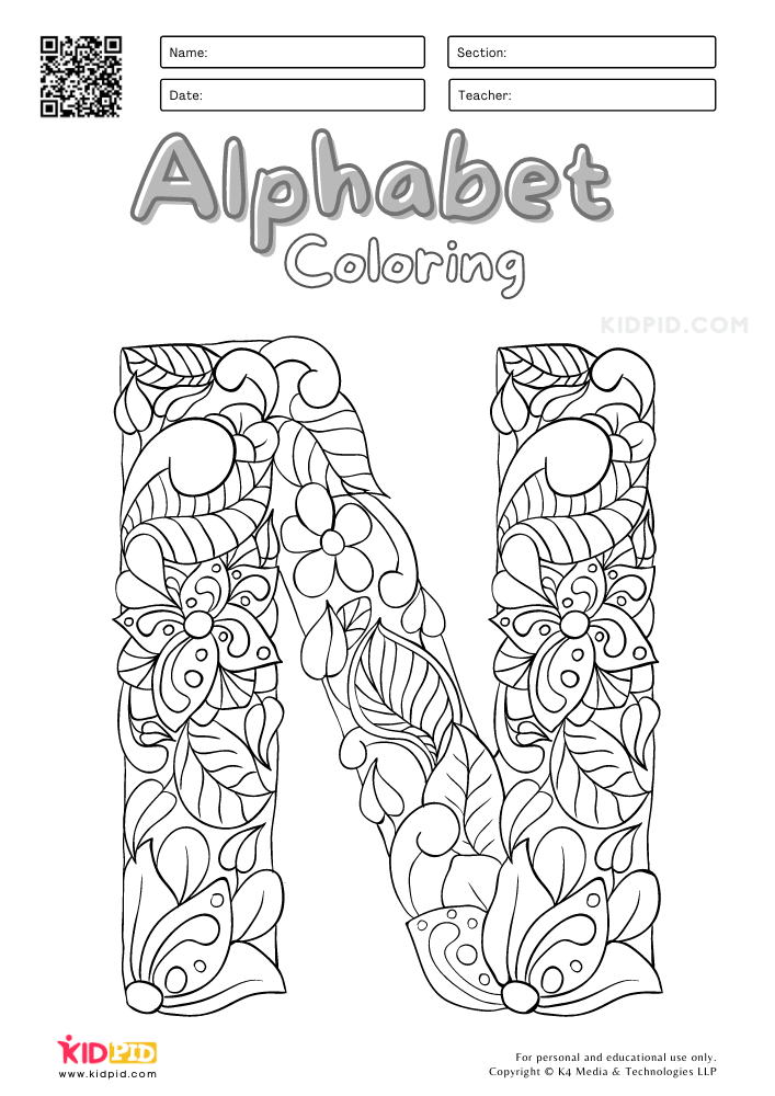 Alphabet Coloring Pages for Toddlers 3