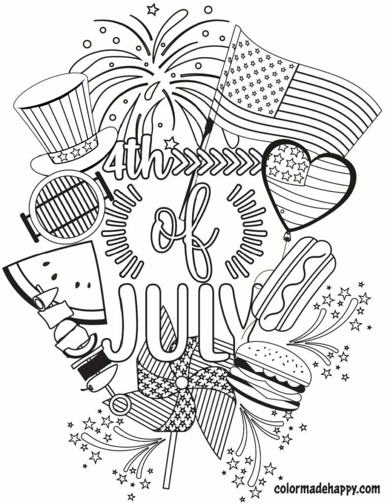 Celebrate Freedom with 4th of July: 180+ Free Coloring Pages 100