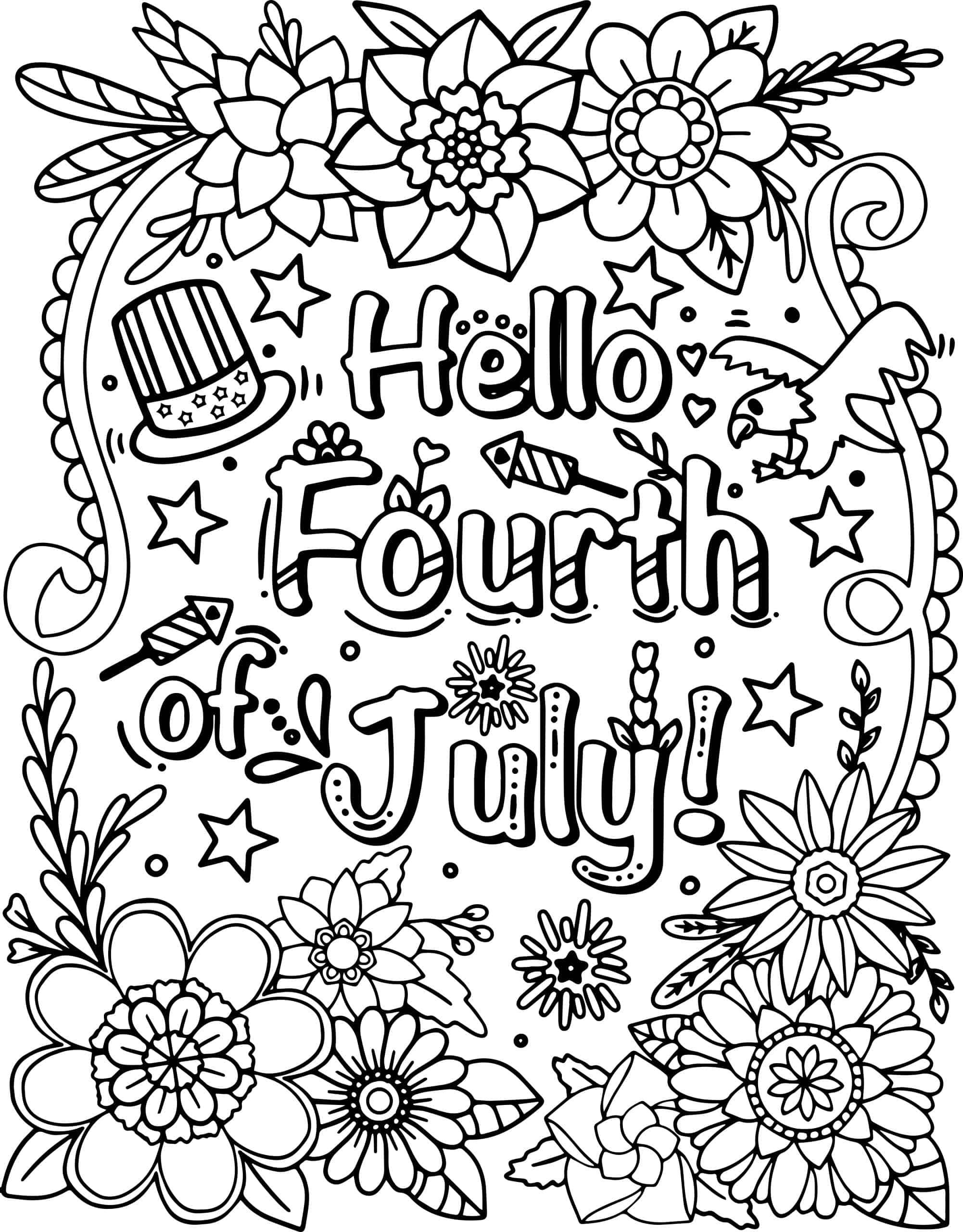 Celebrate Freedom with 4th of July: 180+ Free Coloring Pages 104