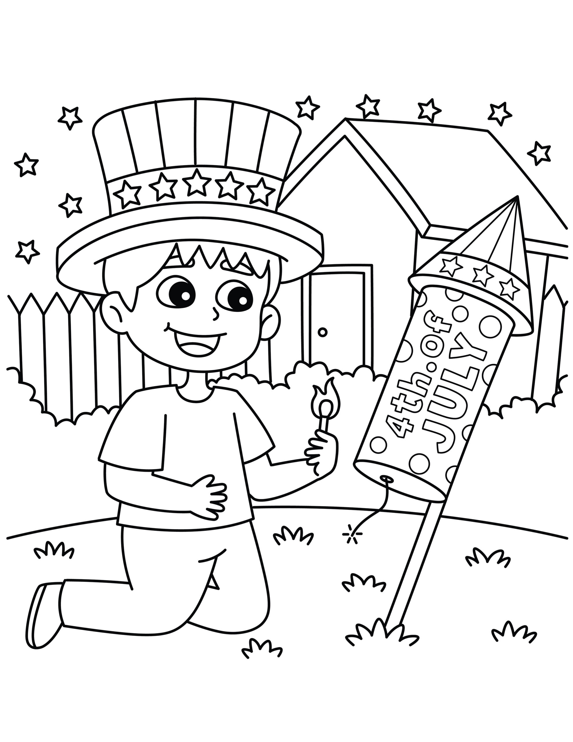 Celebrate Freedom with 4th of July: 180+ Free Coloring Pages 116