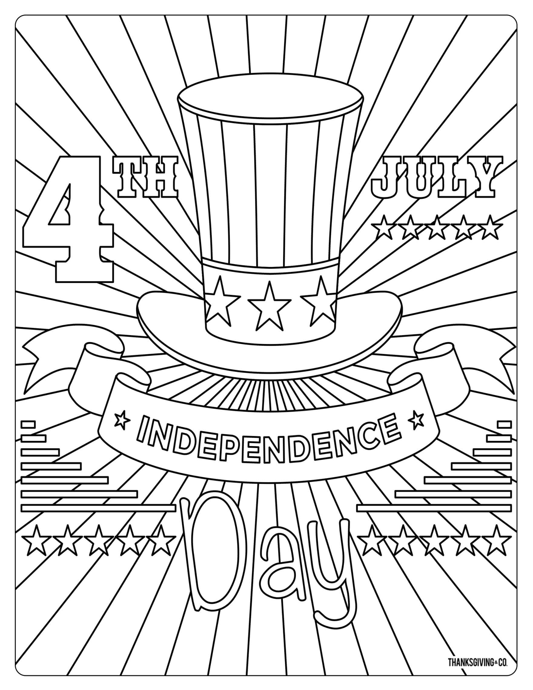 Celebrate Freedom with 4th of July: 180+ Free Coloring Pages 124