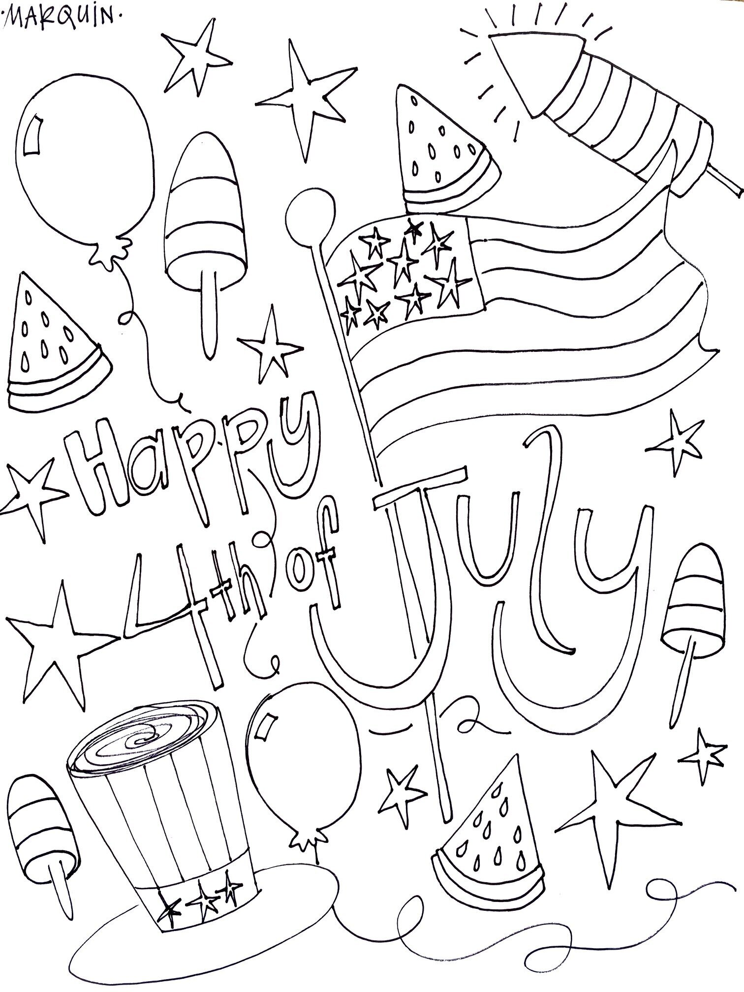 Celebrate Freedom with 4th of July: 180+ Free Coloring Pages 136