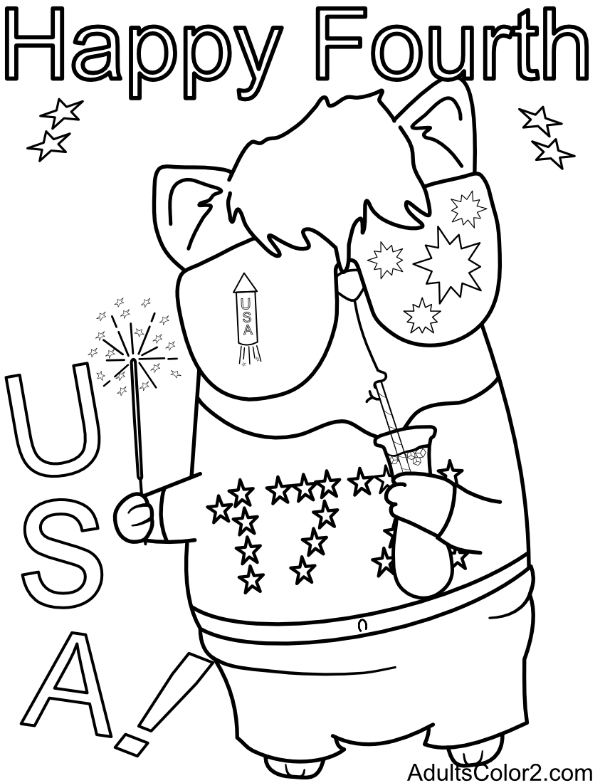 Celebrate Freedom with 4th of July: 180+ Free Coloring Pages 39