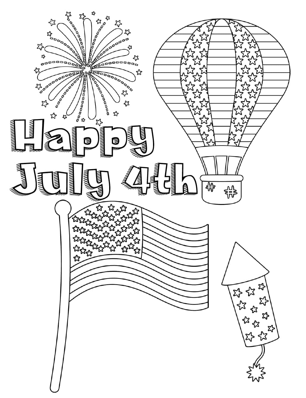 Celebrate Freedom with 4th of July: 180+ Free Coloring Pages 60