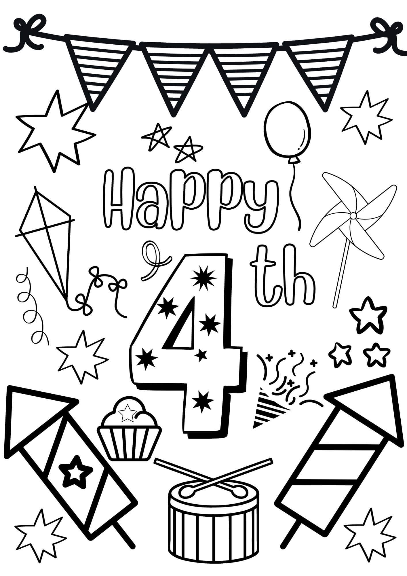 Celebrate Freedom with 4th of July: 180+ Free Coloring Pages 88