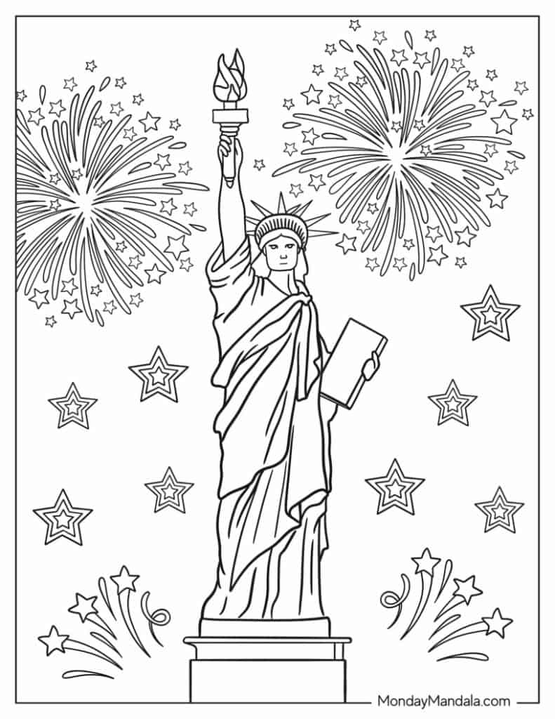 Celebrate Freedom with 4th of July: 180+ Free Coloring Pages 89