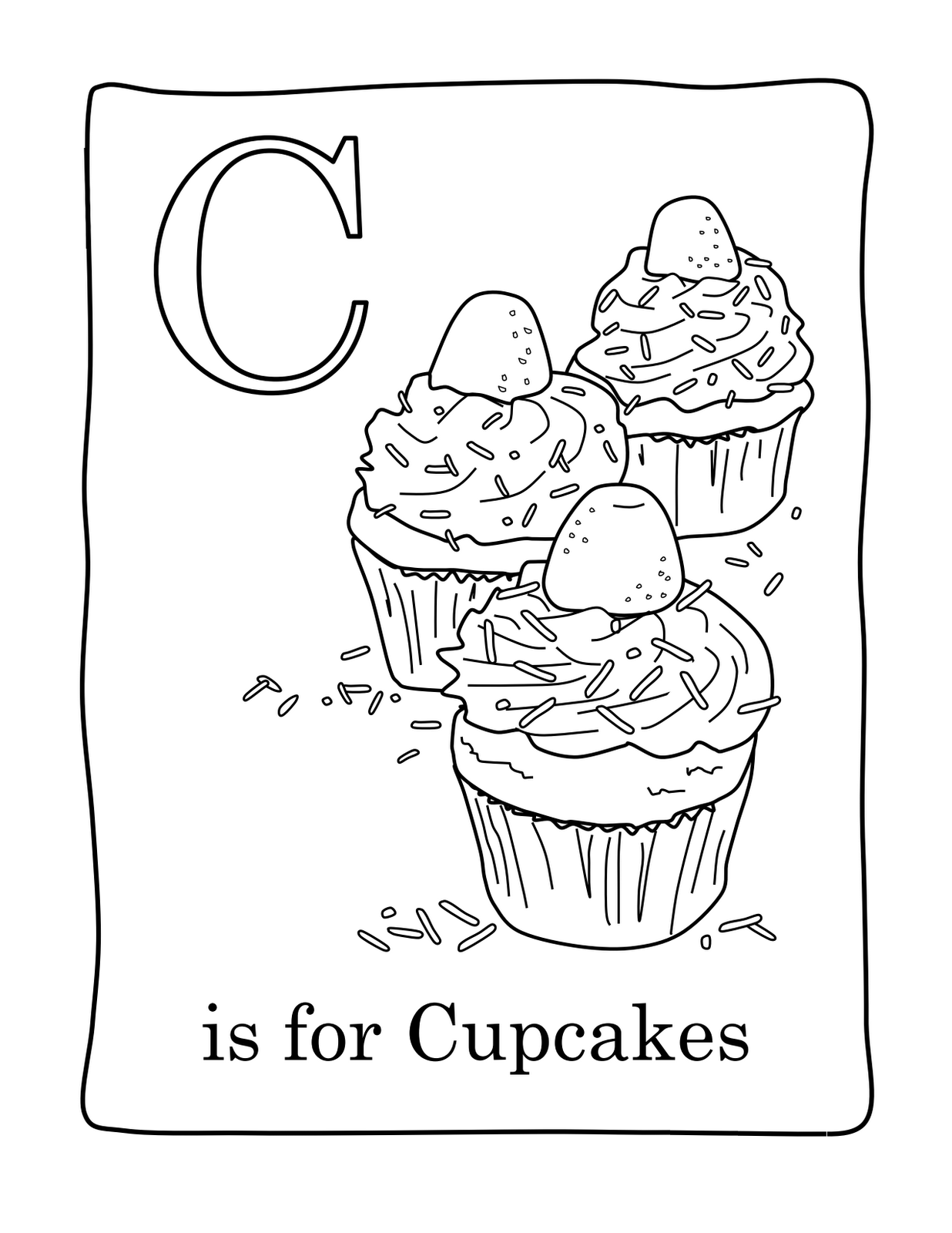 Cupcake Coloring Pages Free Printable 123