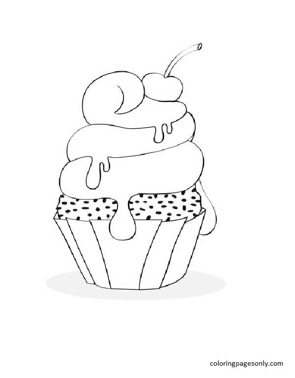Cupcake Coloring Pages Free Printable 125