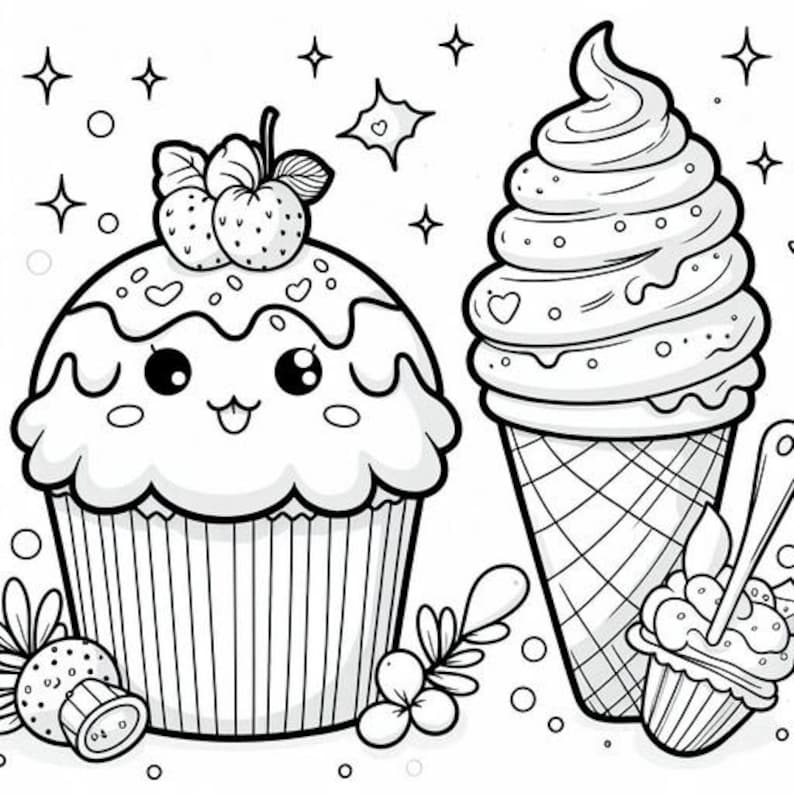 Cupcake Coloring Pages Free Printable 127