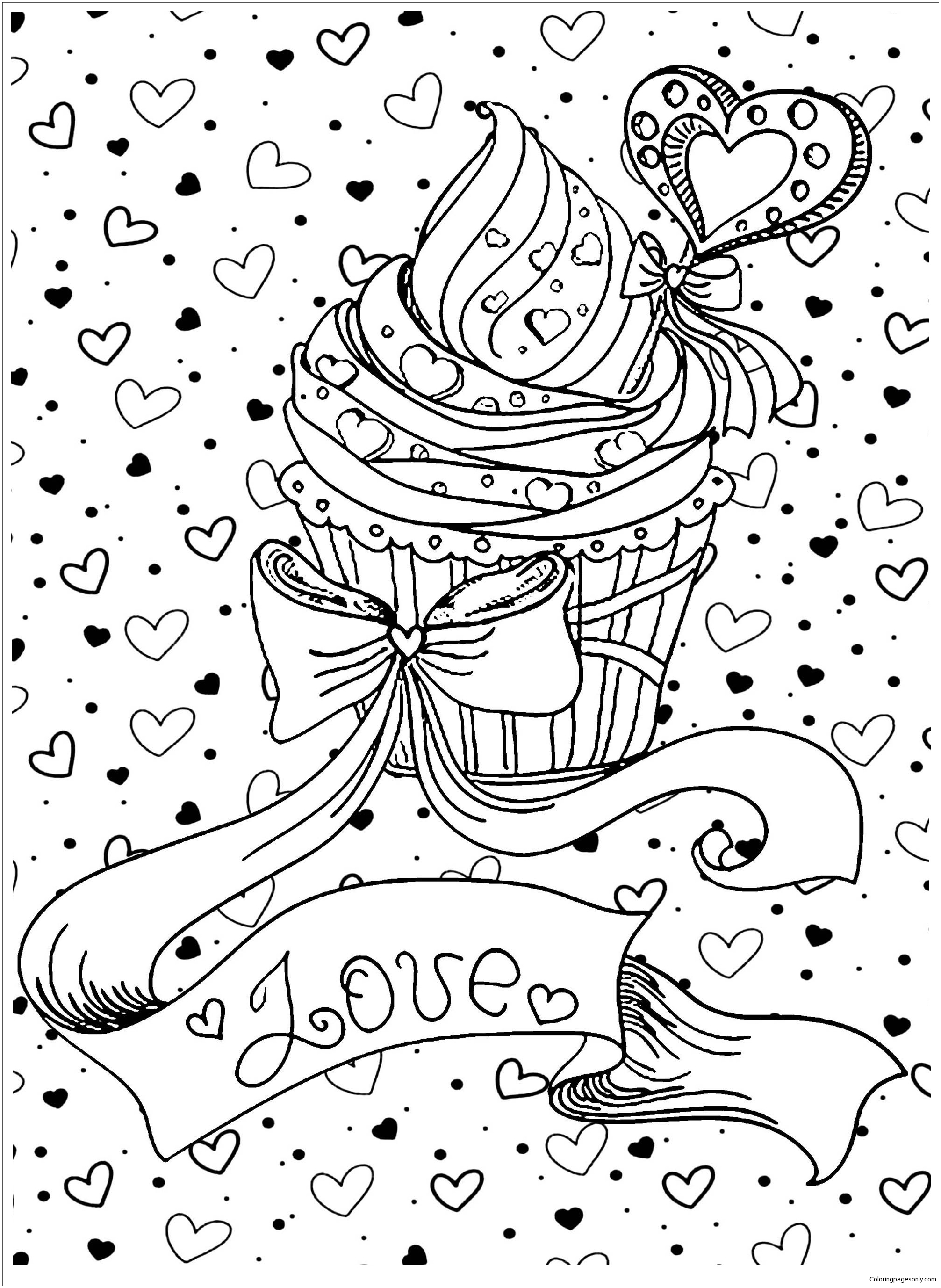 Cupcake Coloring Pages Free Printable 28