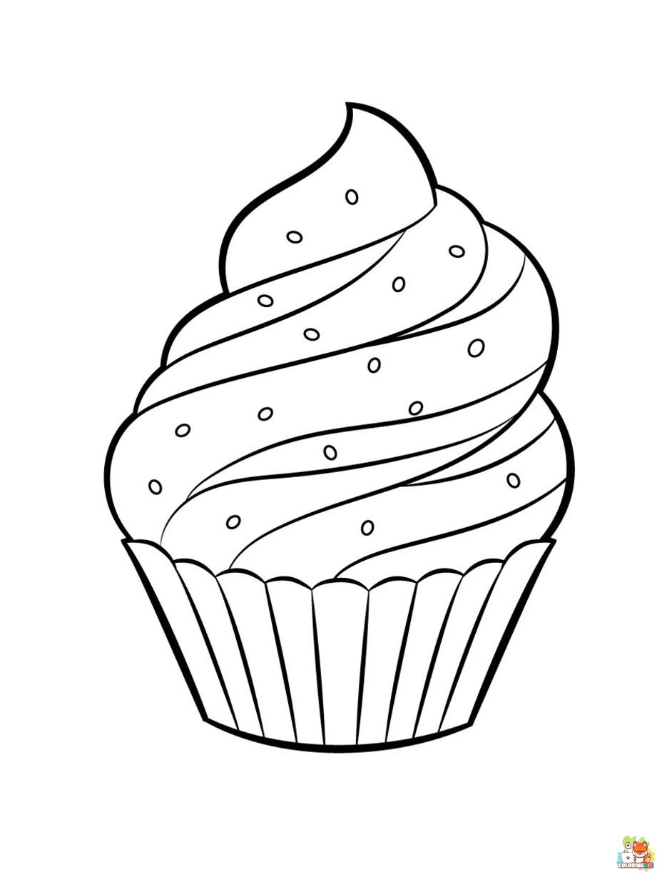 Cupcake Coloring Pages Free Printable 39