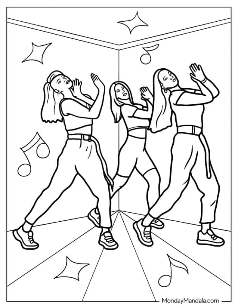 Dancers Coloring Pages Free Printable 108