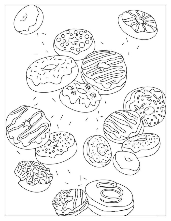 Donut Coloring Pages Free Printable 102