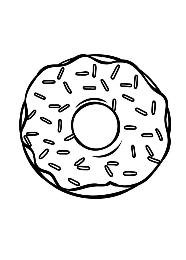 Donut Coloring Pages Free Printable 26