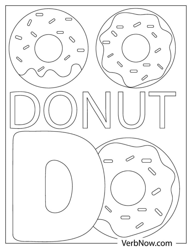 Donut Coloring Pages Free Printable 35