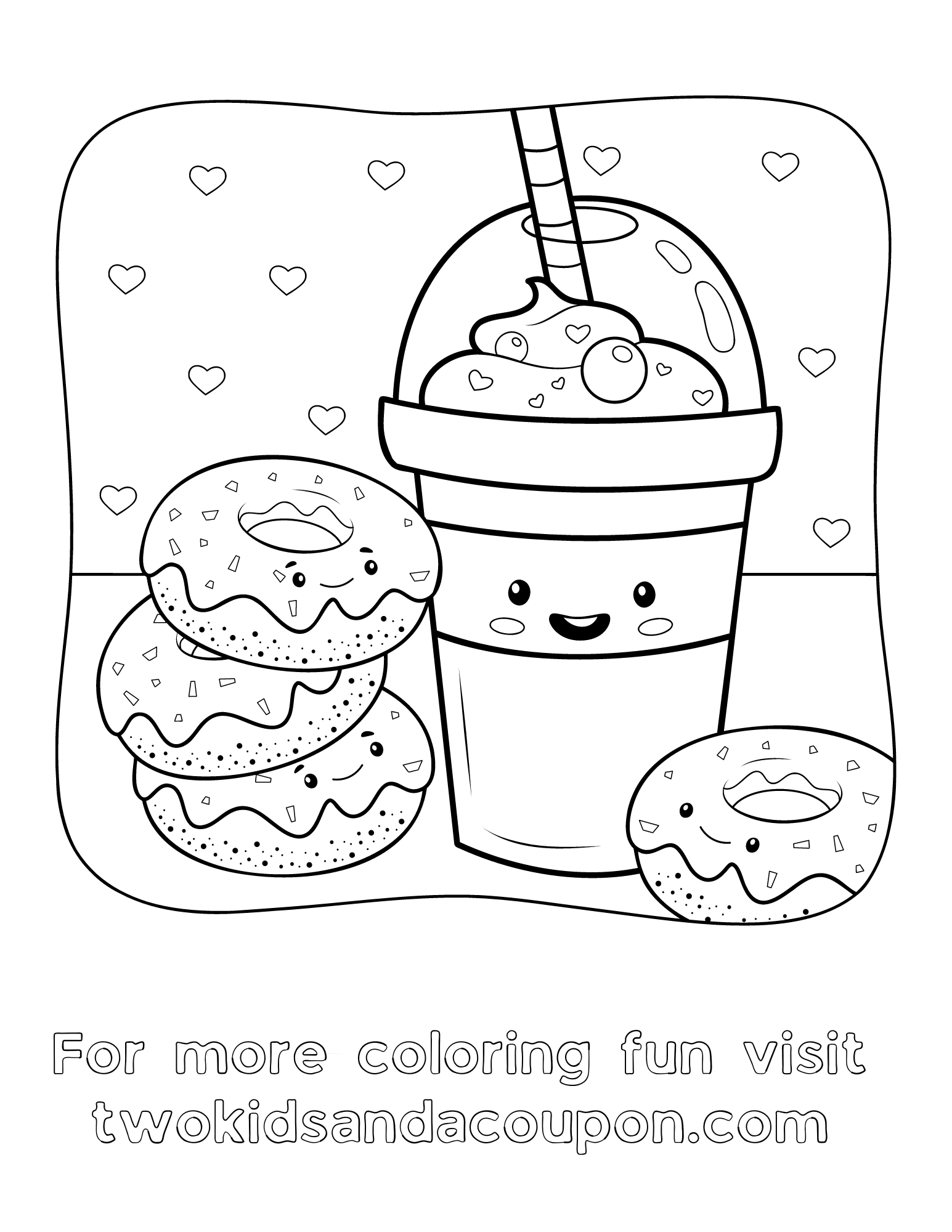 Donut Coloring Pages Free Printable 45