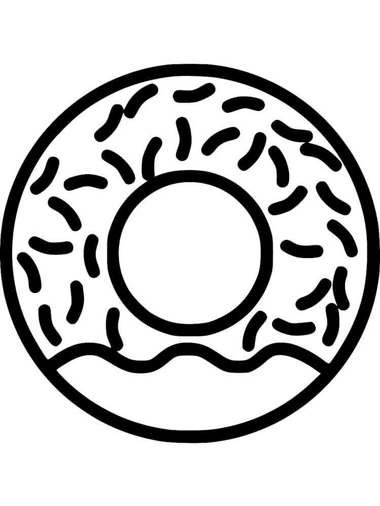 Donut Coloring Pages Free Printable 48