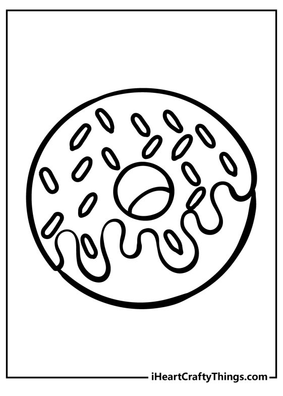 Donut Coloring Pages Free Printable 98