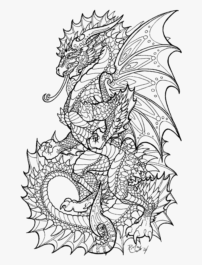 Dragon Coloring Pages for Adults Unique 1