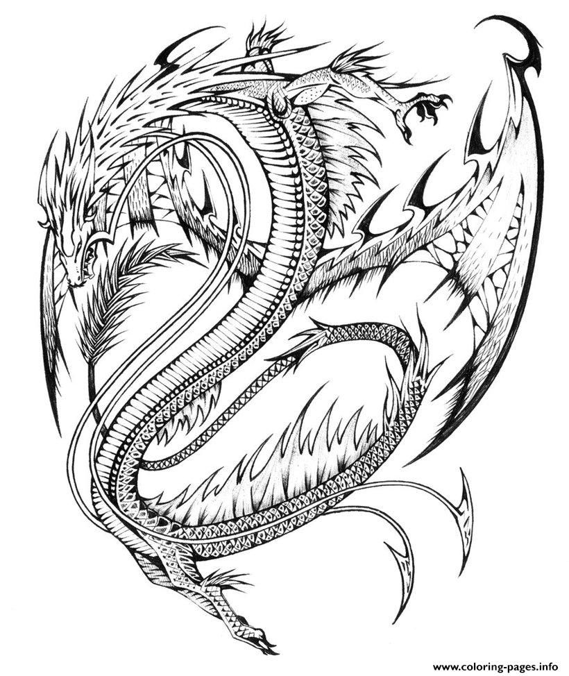 Dragon Coloring Pages for Adults Unique 148