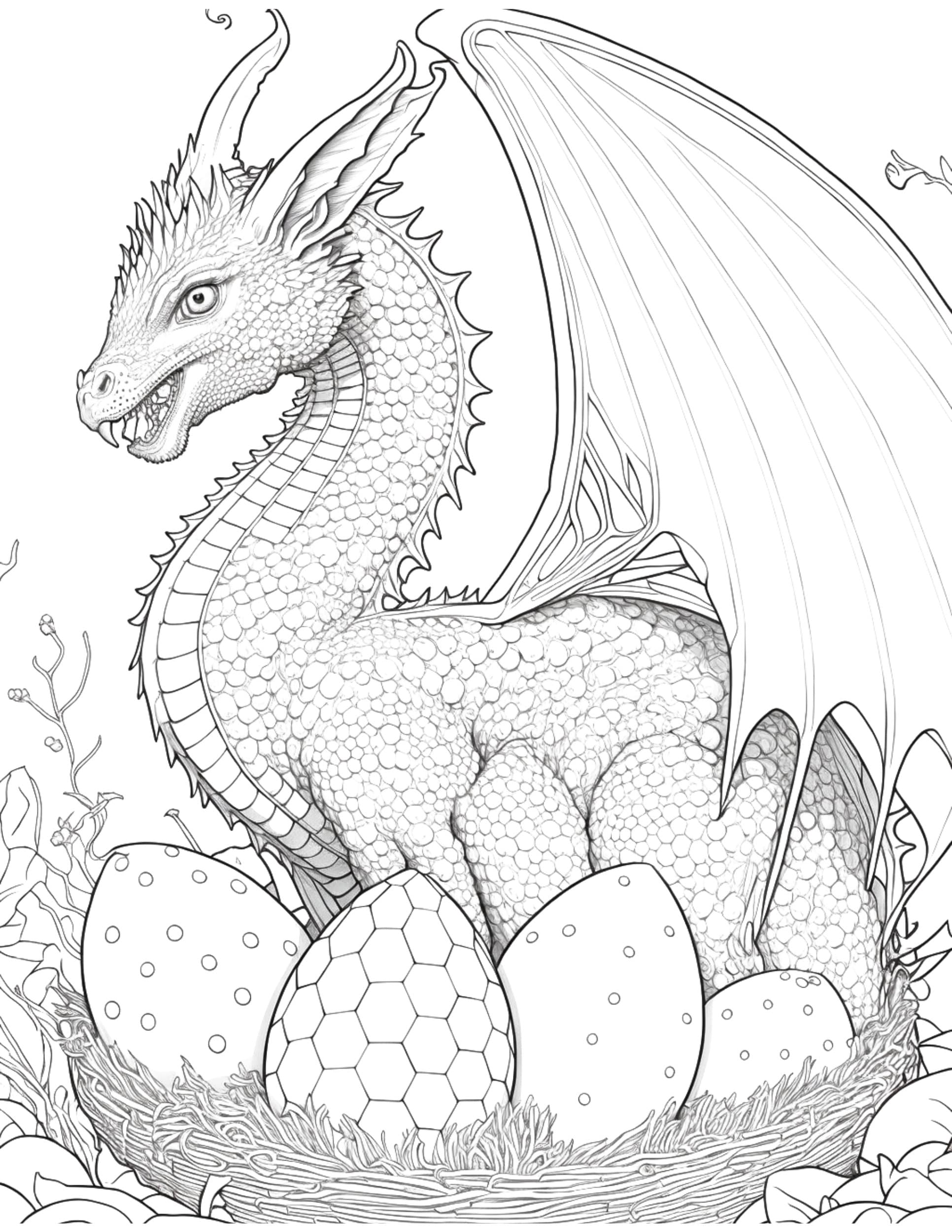 Dragon Coloring Pages for Adults Unique 155