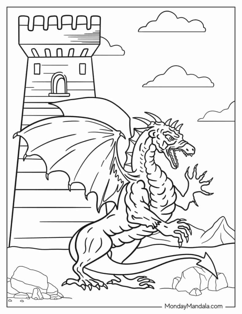 Dragon Coloring Pages for Adults Unique 18