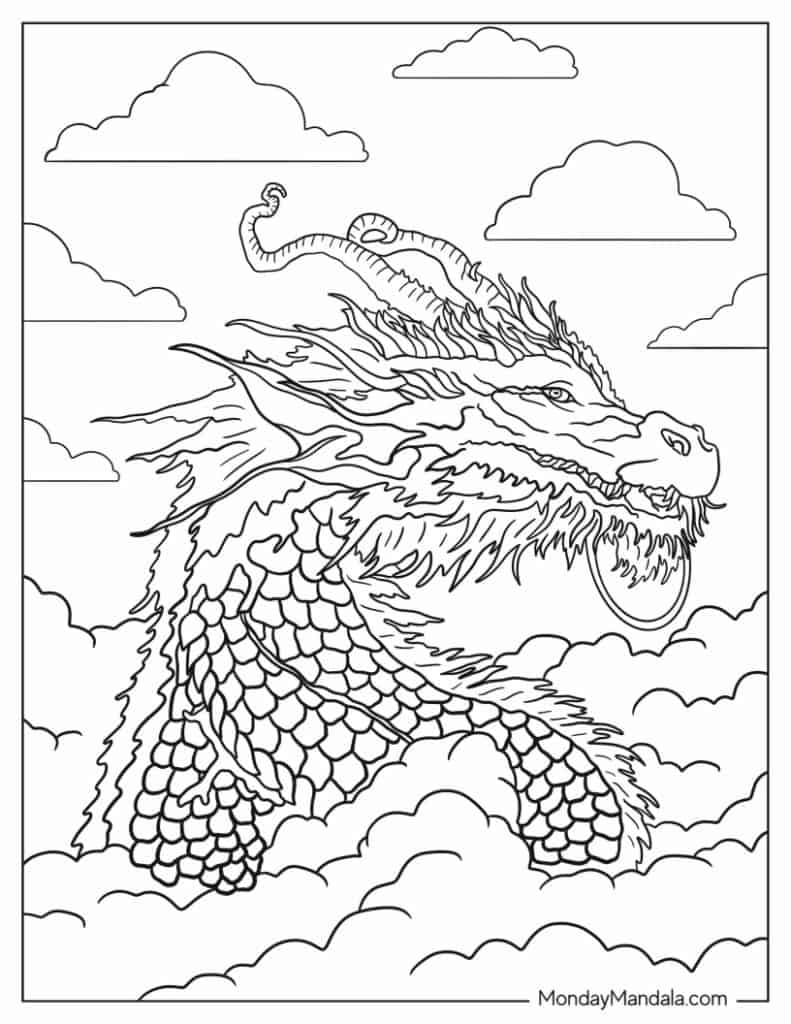 Dragon Coloring Pages for Adults Unique 189