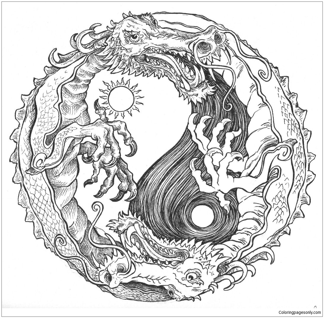 Dragon Coloring Pages for Adults Unique 19