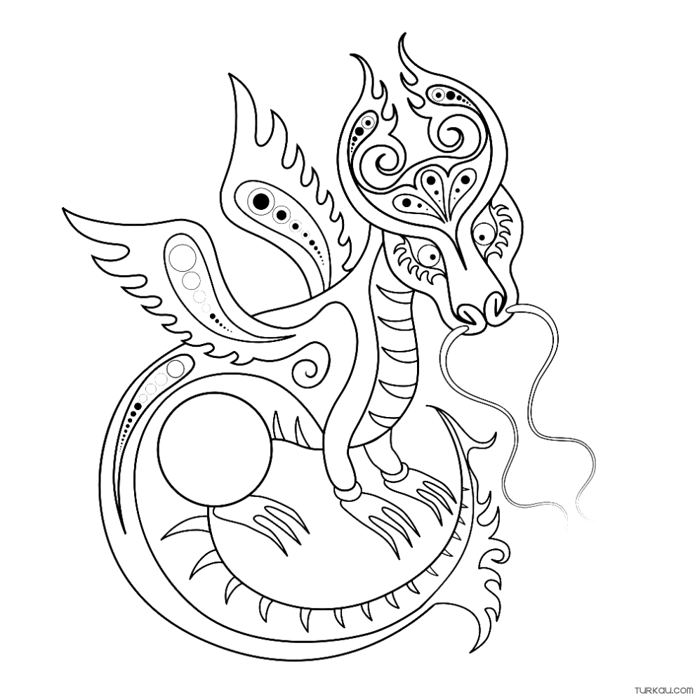 Dragon Coloring Pages for Adults Unique 76