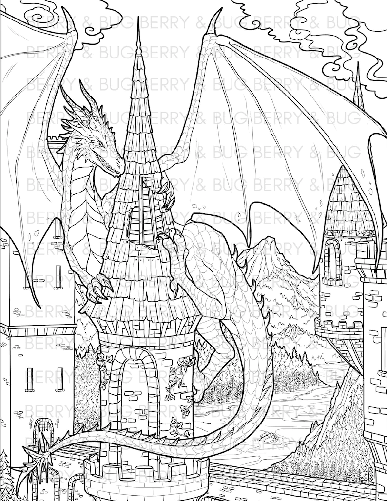 Dragon Coloring Pages for Adults Unique 79