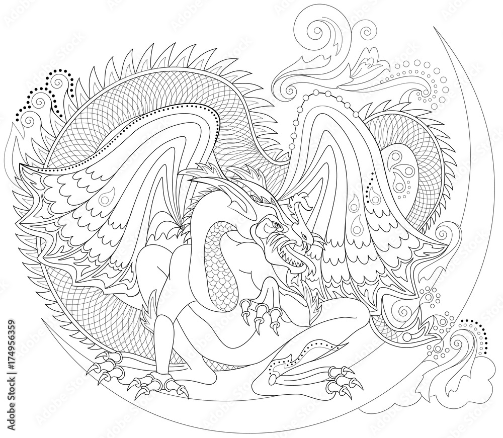 Dragon Coloring Pages for Adults Unique 8