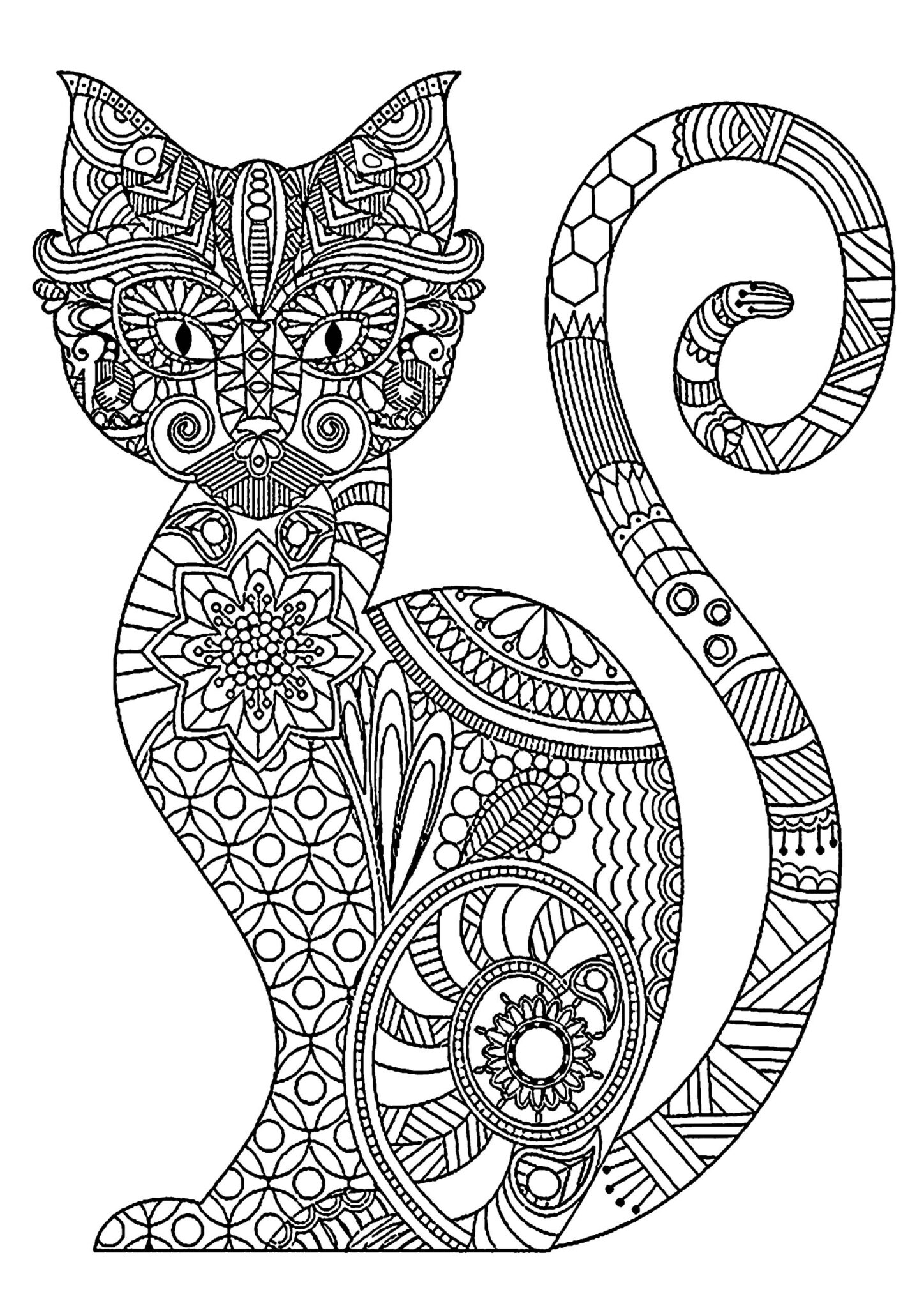 Kitten Coloring Pages Free Printable 110