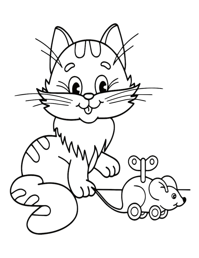 Kitten Coloring Pages Free Printable 111