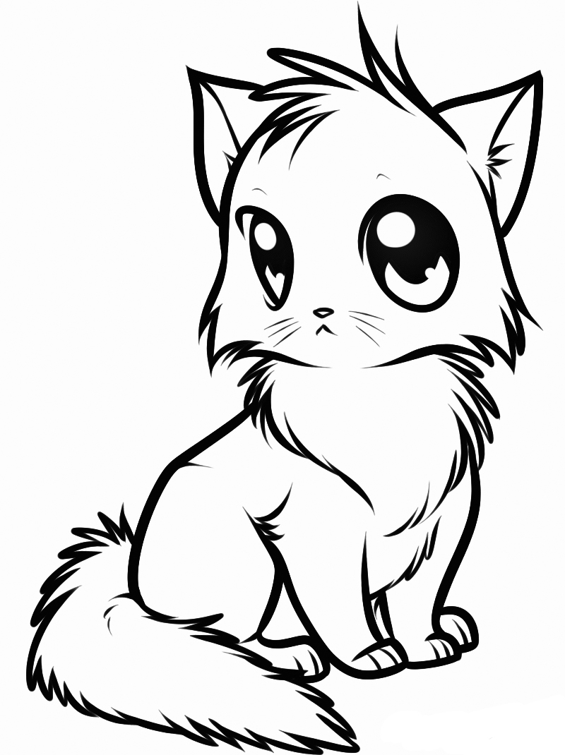 Kitten Coloring Pages Free Printable 20