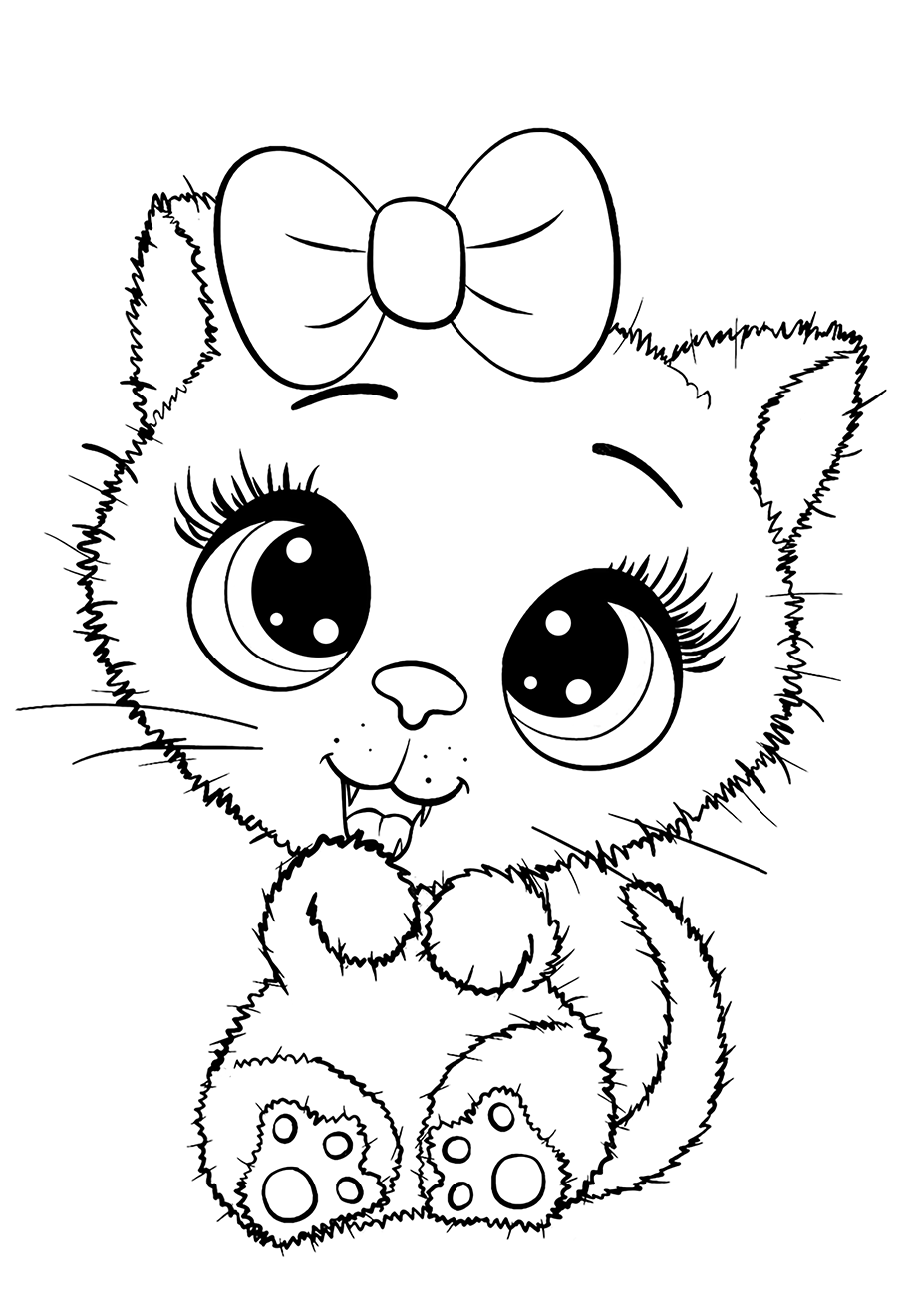 Kitten Coloring Pages Free Printable 21