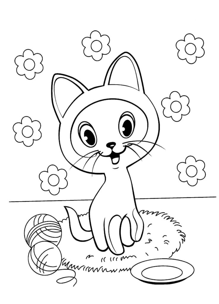 Kitten Coloring Pages Free Printable 22