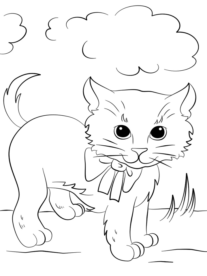 Kitten Coloring Pages Free Printable 26