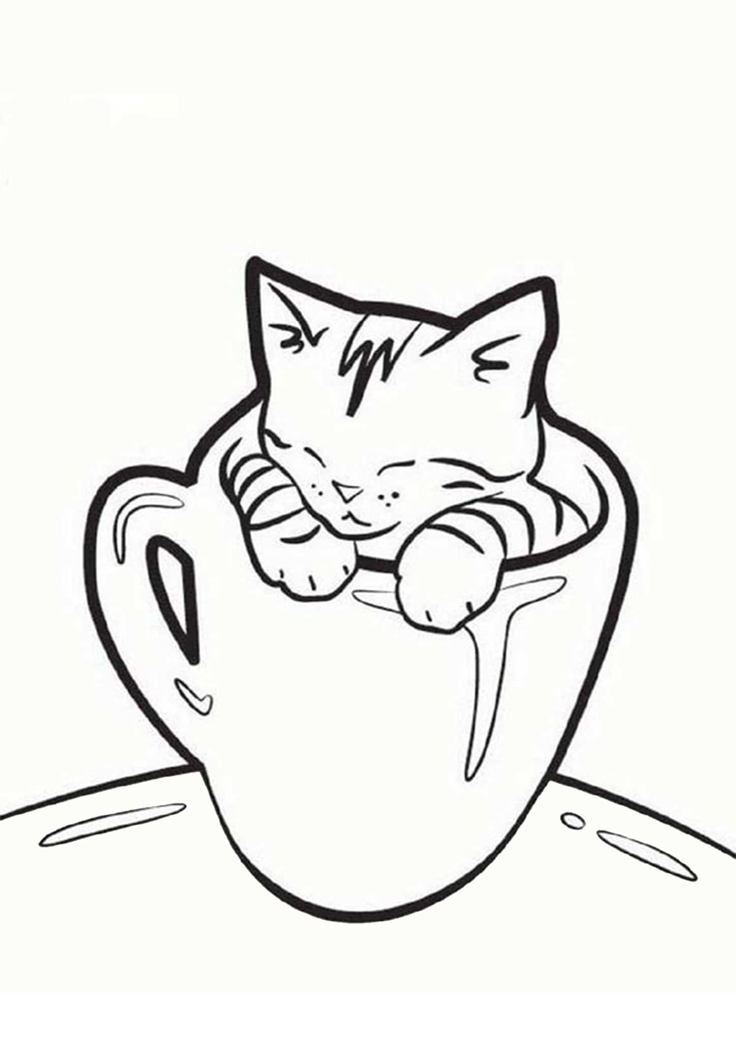 Kitten Coloring Pages Free Printable 68