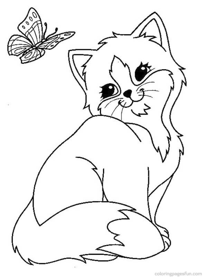 Kitten Coloring Pages Free Printable 74