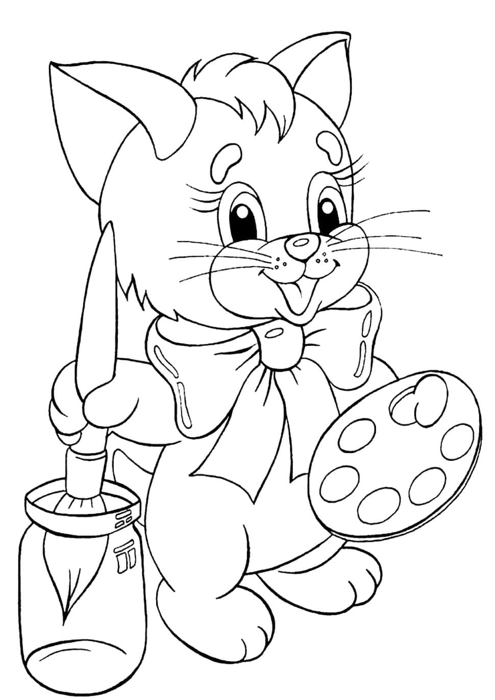 Kitten Coloring Pages Free Printable 76