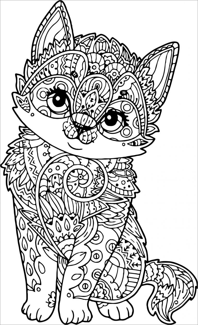 Kitten Coloring Pages Free Printable 78