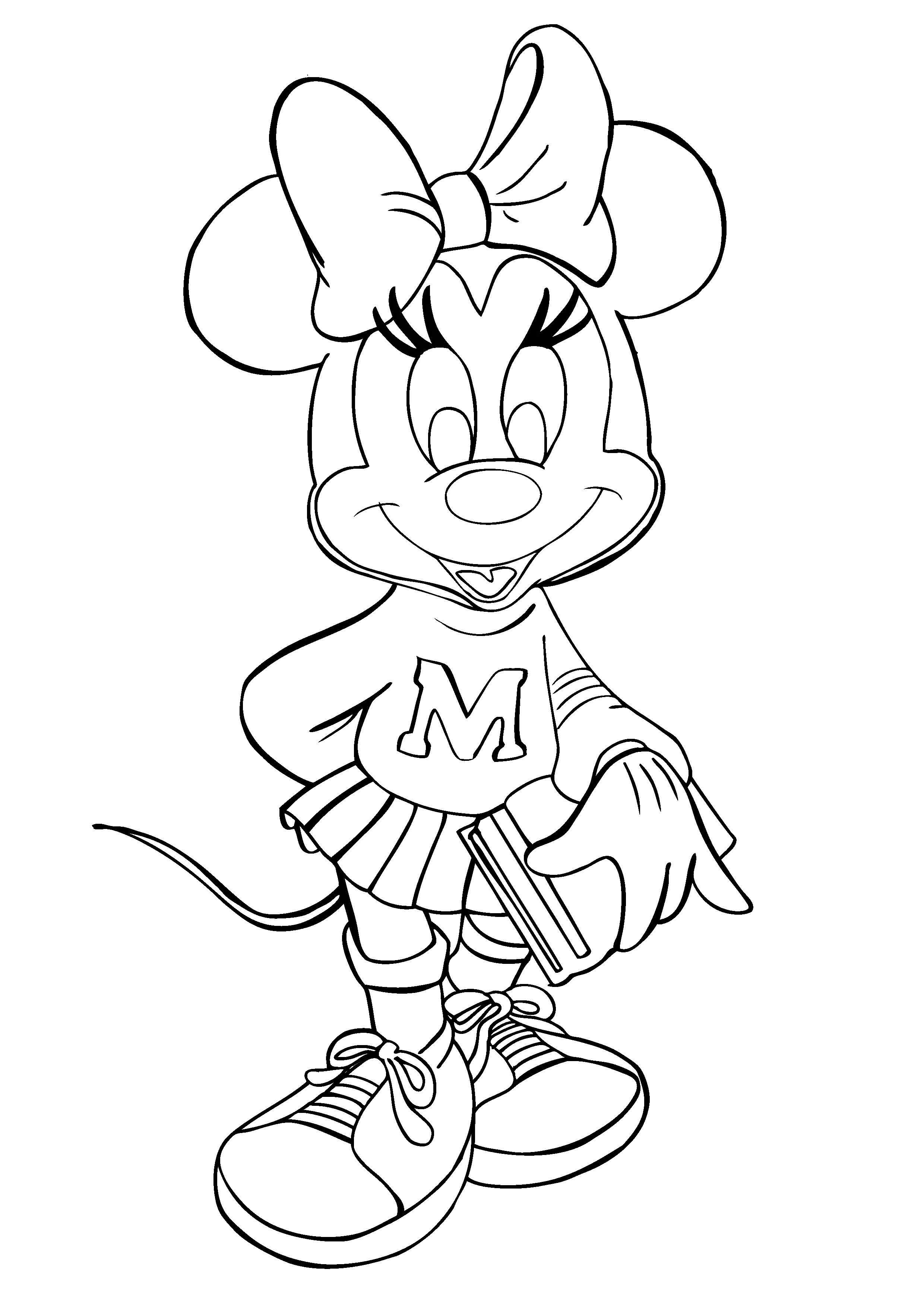 Minnie Mouse Coloring Pages Printables 1