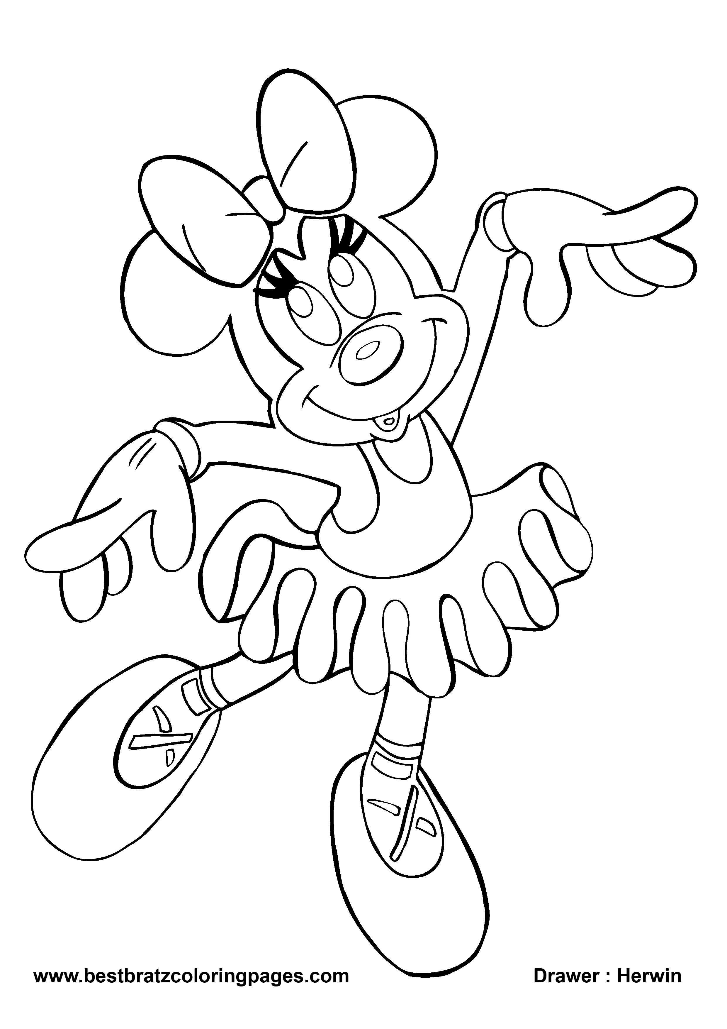 Minnie Mouse Coloring Pages Printables 5