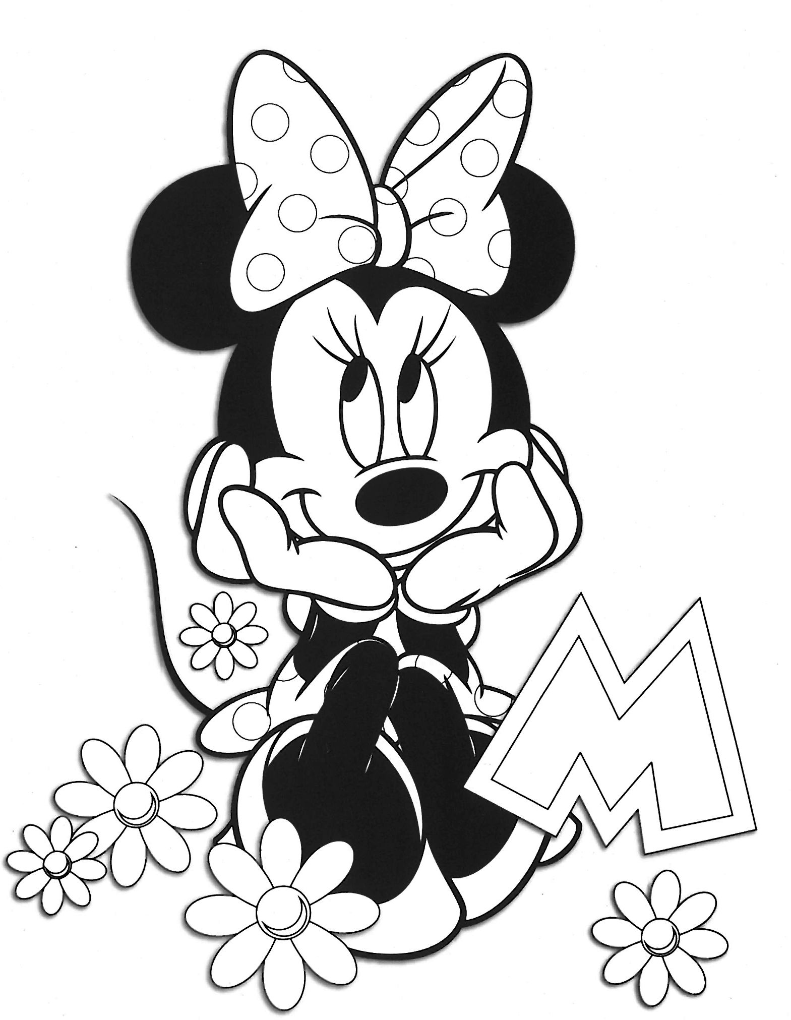 Minnie Mouse Coloring Pages Printables 62