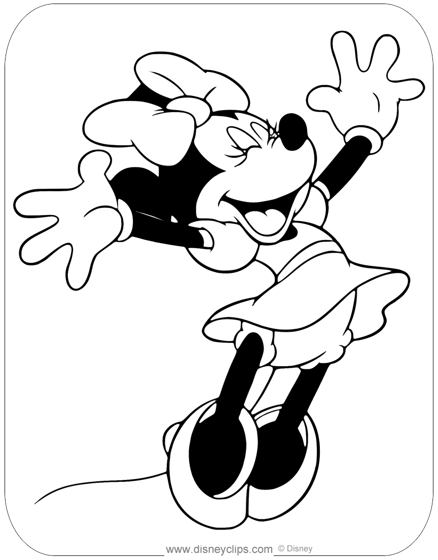 Minnie Mouse Coloring Pages Printables 7