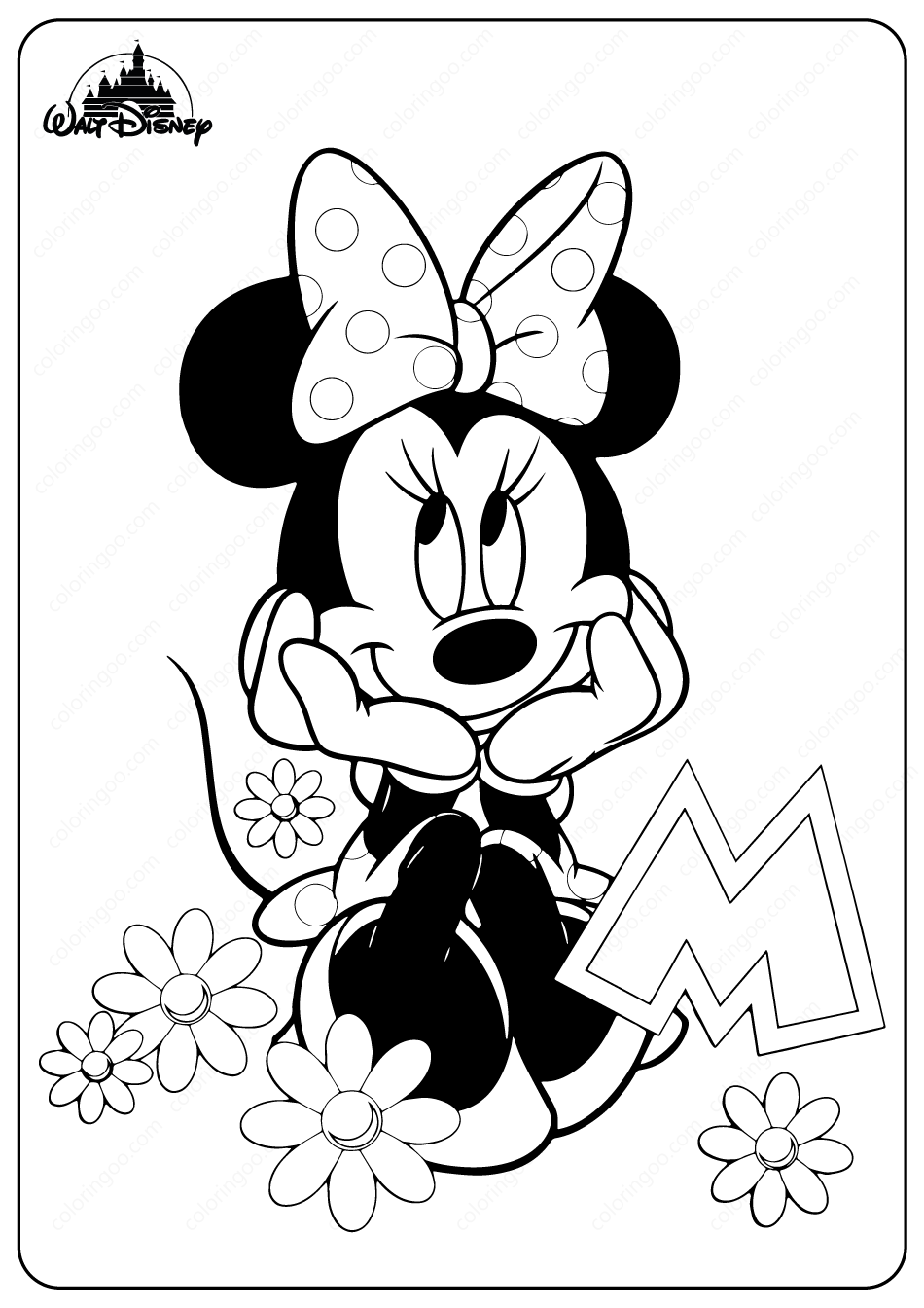 Minnie Mouse Coloring Pages Printables 82