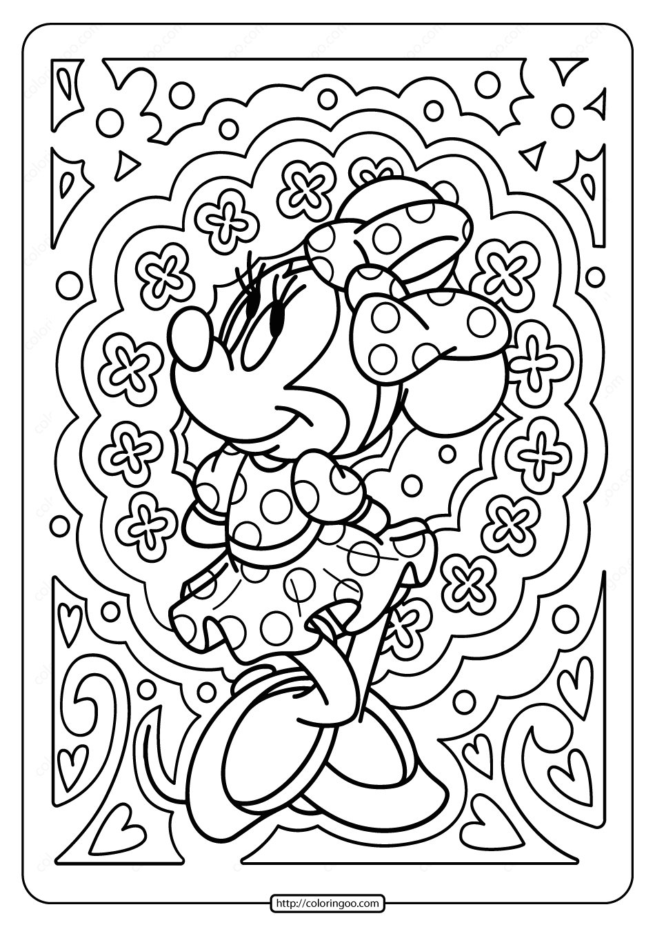 Minnie Mouse Coloring Pages Printables 83