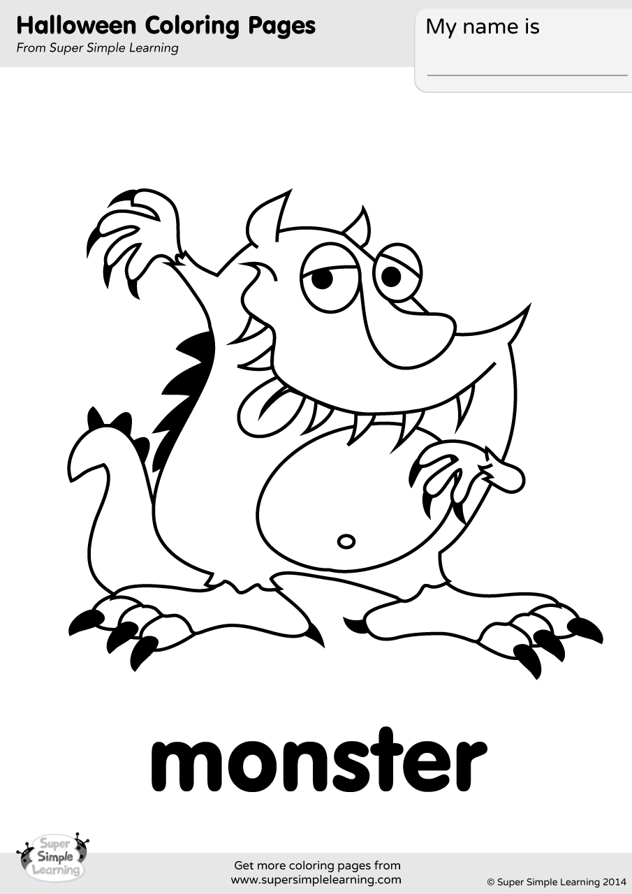 Monster Coloring Pages Printables 101