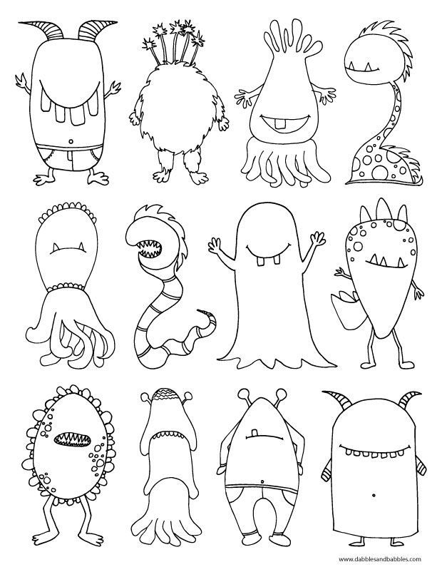 Monster Coloring Pages Printables 11